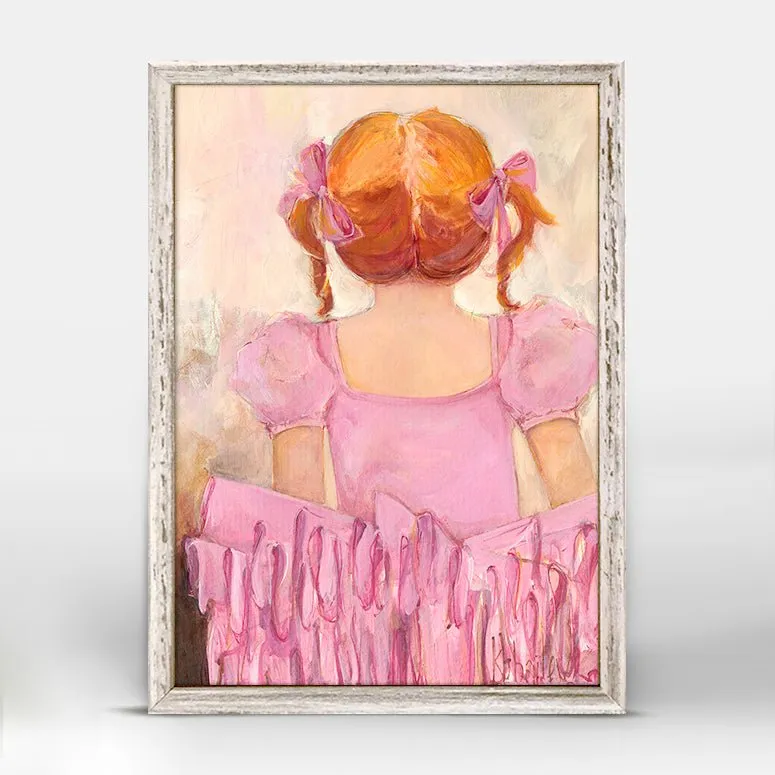 Angelic Ballerina - Red Hair Mini Framed Canvas