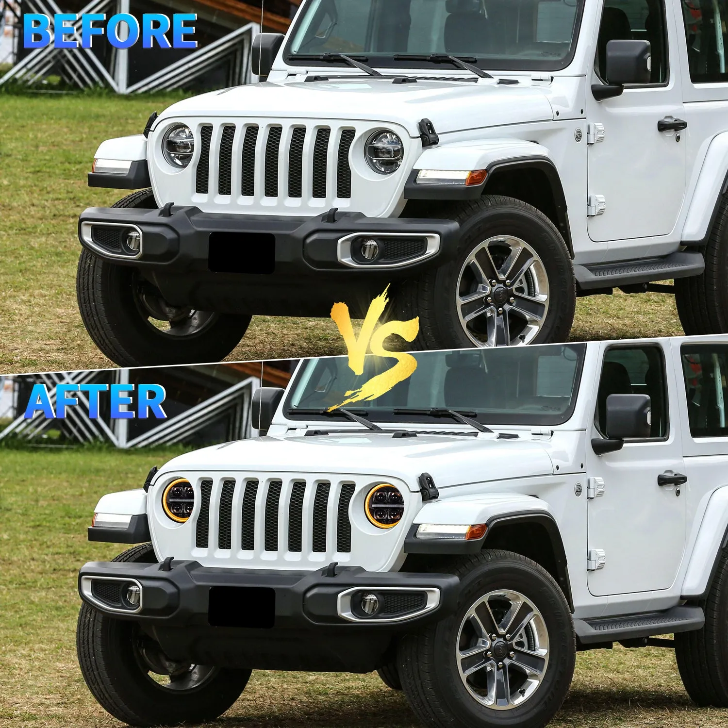 Archaic LED Headlights Assembly For Jeep wrangler JL /jeep gladiator JT2018-2024(4 Projectors)