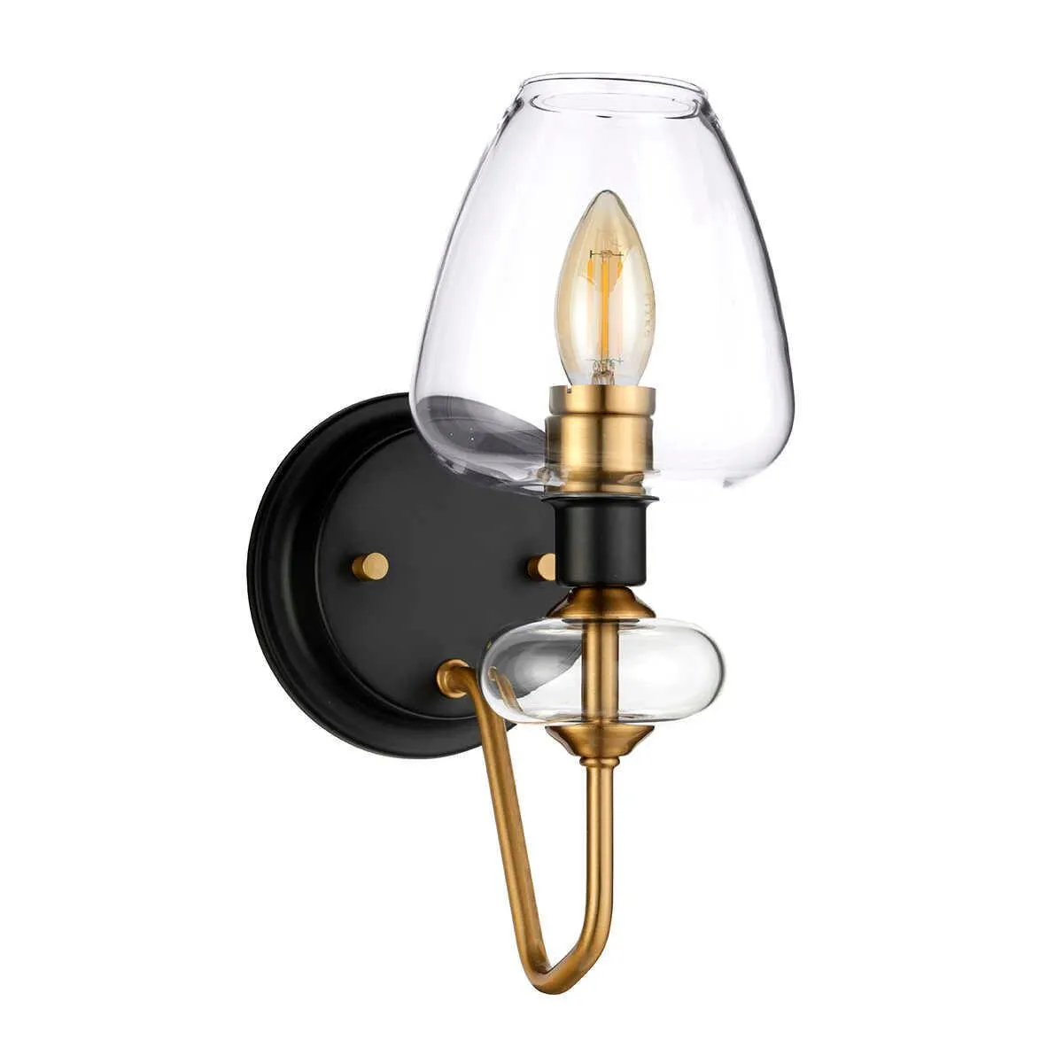 Armand Aged Brass Wall Light Elstead Lighting