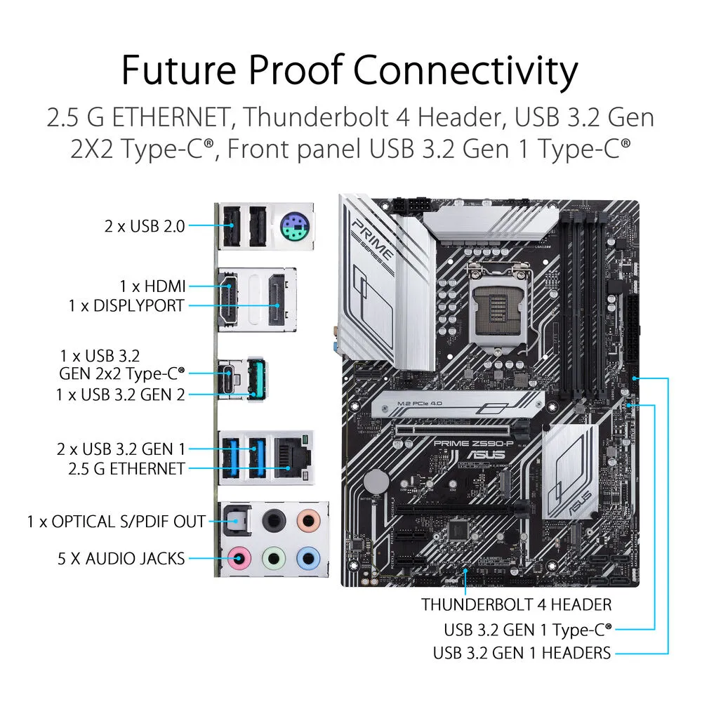 ASUS Prime Z590-P LGA 1200 ATX Motherboard