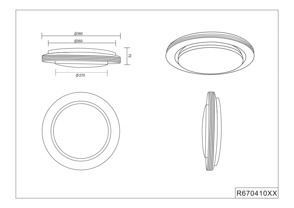 Atria LED Flush Light - Various Size & Finish