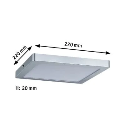 Atria Square LED Panel 220x220mm Neutral White - Chrome