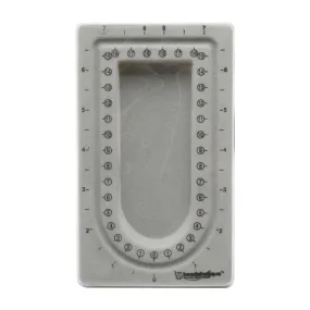 Beadaholique Mini Travel Beading Board, Gray Flock with Lid 4 x 6.5 Inches, 1 Board & Lid