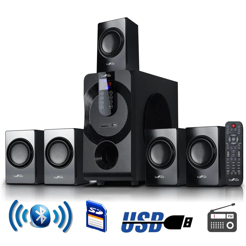 Befree Sound Bfs460 5.1 Channel Surround Bluetooth Speaker System In Black