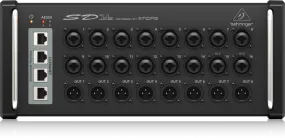 Behringer SD16 I/O Stage Box with 16 Remote-Controllable Midas Preamps, 8 Outputs, AES50 Networking and ULTRANET Personal Monitoring Hub