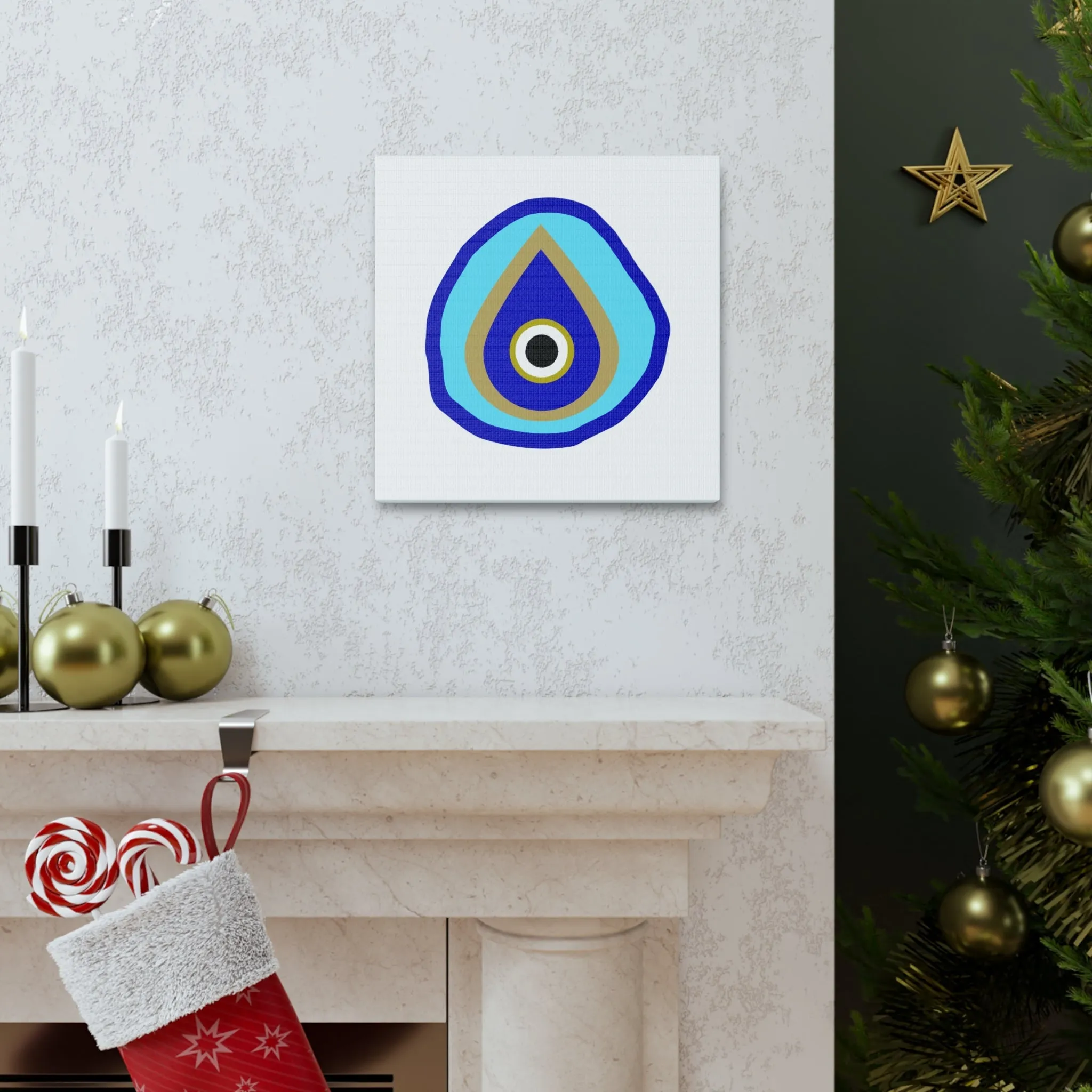 Blue Eye Tear Drop Canvas