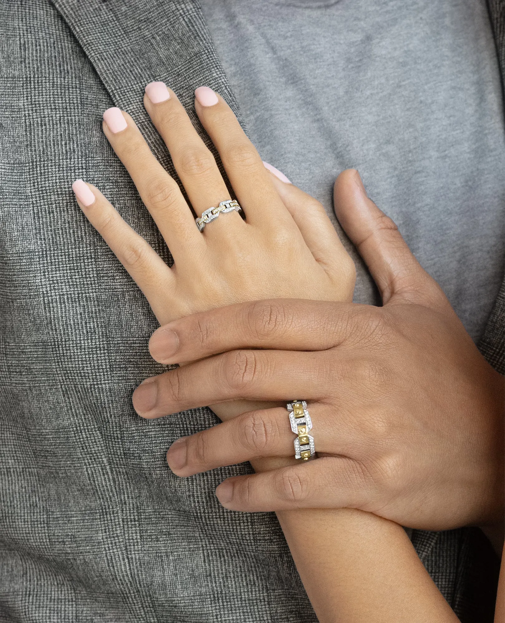 BRIGGS Two-Tone Gold Ring with 0.24ct Diamonds
