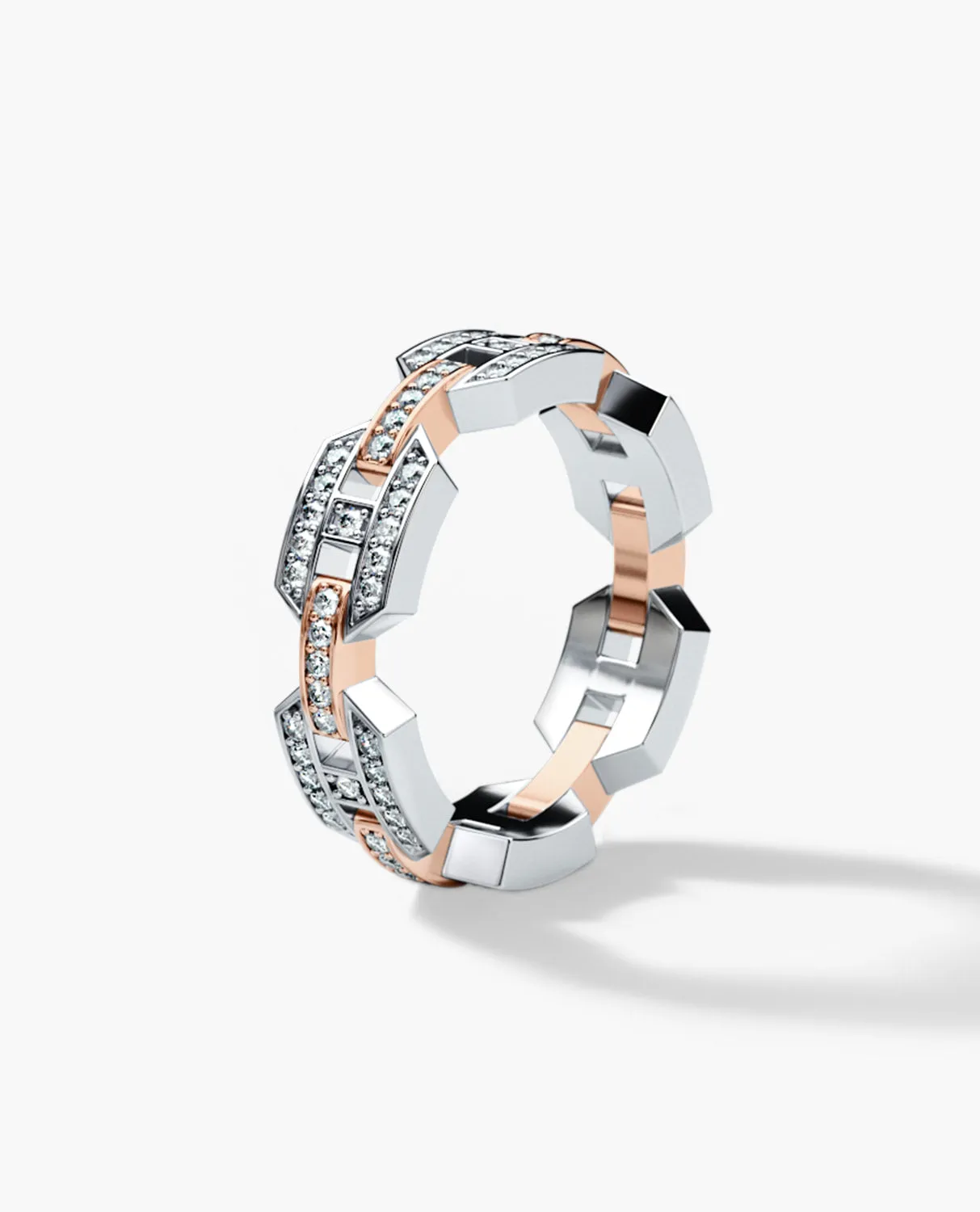 BRIGGS Two-Tone Gold Ring with 0.24ct Diamonds