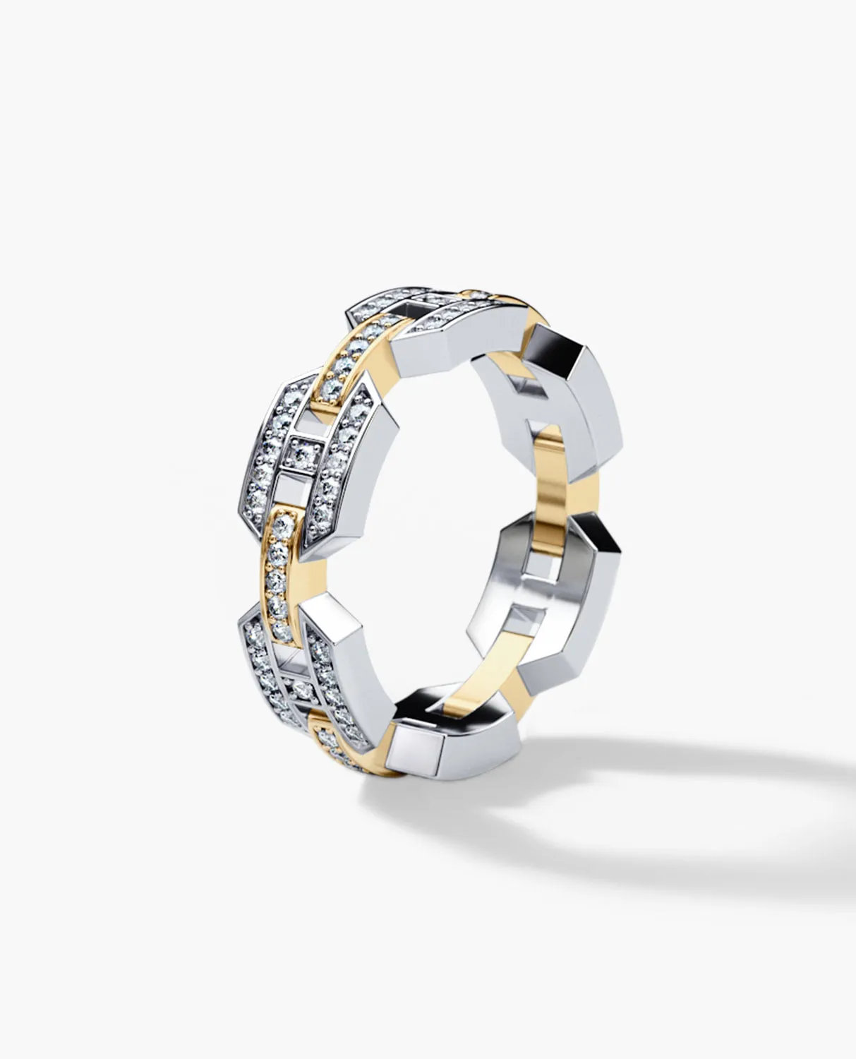 BRIGGS Two-Tone Gold Ring with 0.24ct Diamonds