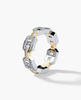 BRIGGS Two-Tone Gold Ring with 0.24ct Diamonds