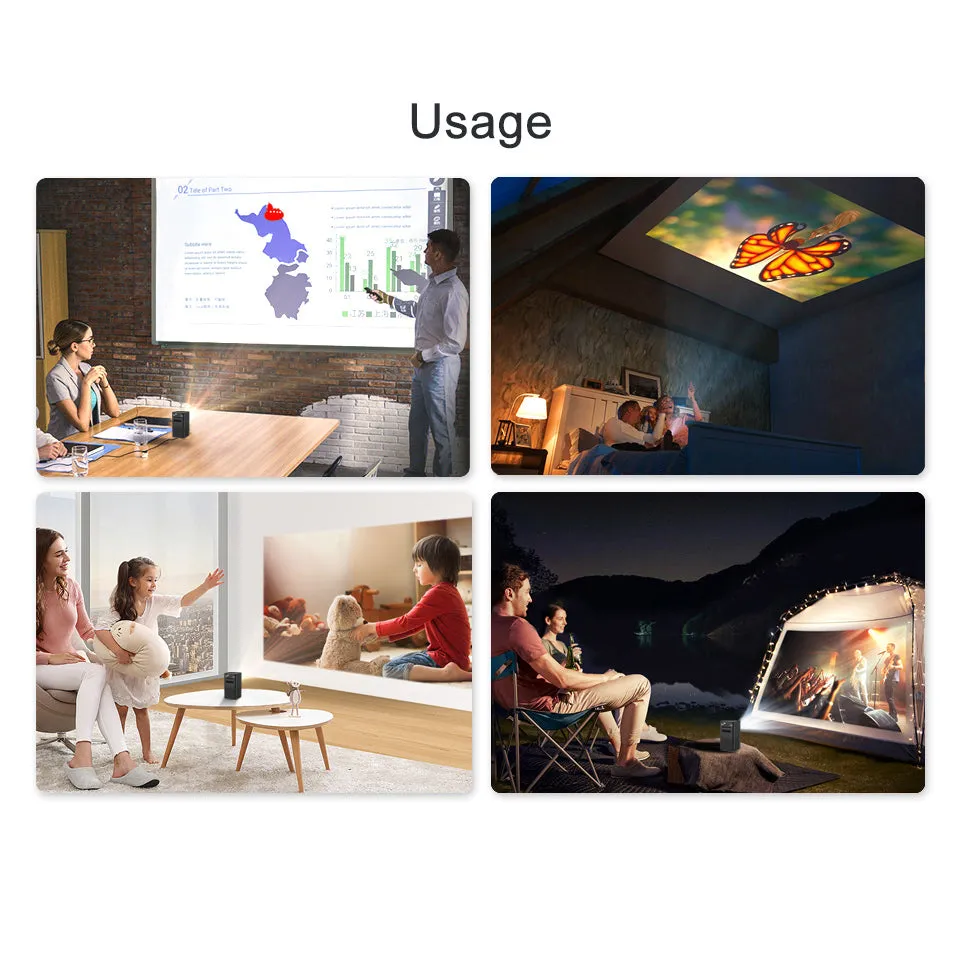 BYINTEK P20 Portable Mini Pocket Projector 4K 3D Android Smart WIFI Pico LED DLP