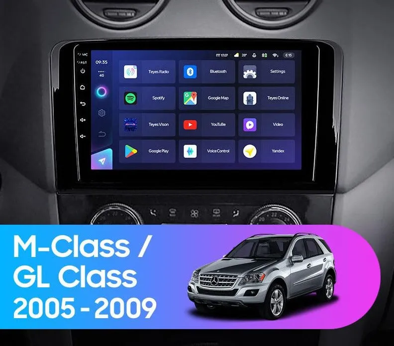 Car Dealz Elite 4G Data 10.2" Android 12.0 For Mercedes Benz ML GL ML350 GL320 X164 2005 - 2009