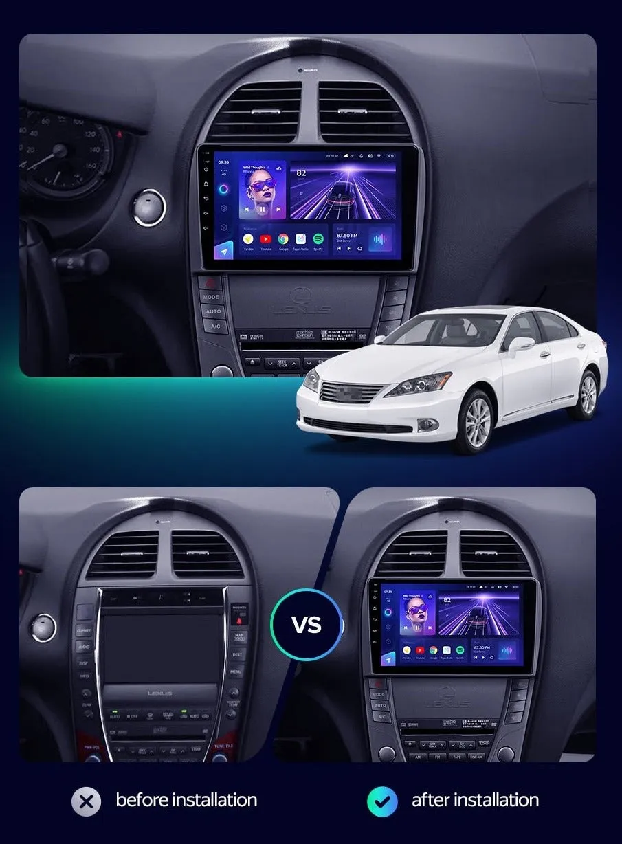 Car Dealz Elite 4G Data Model 10.2" Android 10.0 For Lexus ES350 5 V XV40 2006 - 2012 GPS Bluetooth Car Player Navigation Radio Stereo DVD Head Unit In Dash Plus OEM Fascia