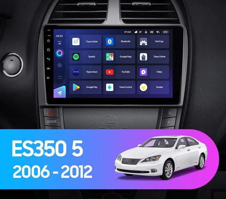 Car Dealz Elite 4G Data Model 10.2" Android 10.0 For Lexus ES350 5 V XV40 2006 - 2012 GPS Bluetooth Car Player Navigation Radio Stereo DVD Head Unit In Dash Plus OEM Fascia