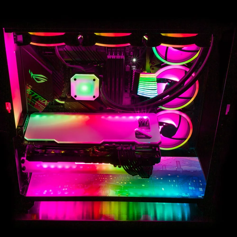Sophie Lian Li O11 Dynamic and XL Castle Bottom Panel Plate Cover with Enhanced ARGB LED Lighting