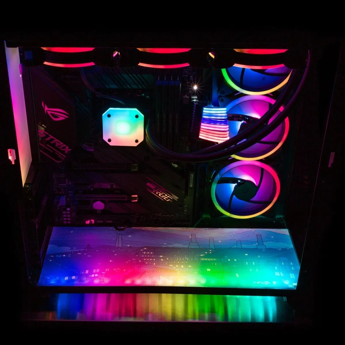 Sophie Lian Li O11 Dynamic and XL Castle Bottom Panel Plate Cover with Enhanced ARGB LED Lighting
