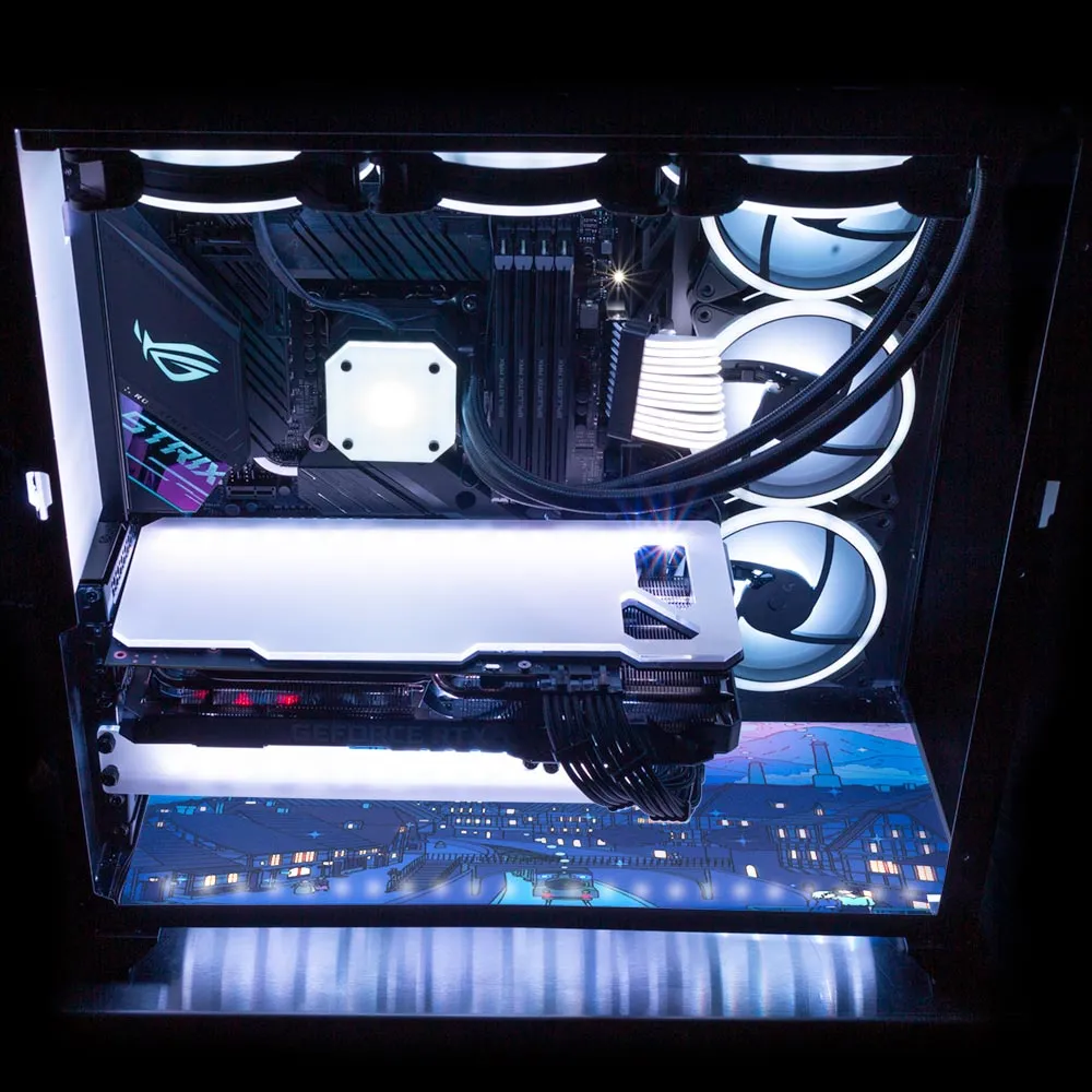 Sophie Lian Li O11 Dynamic and XL Castle Bottom Panel Plate Cover with Enhanced ARGB LED Lighting