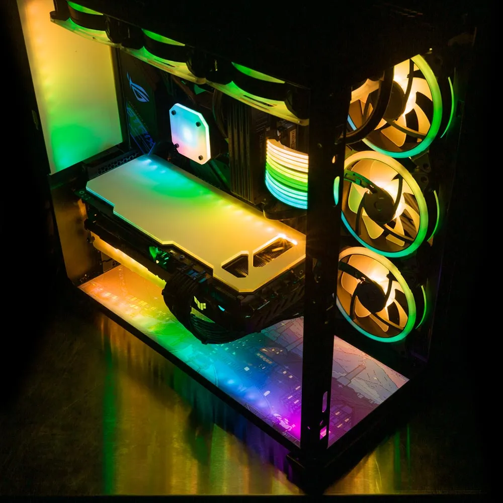 Sophie Lian Li O11 Dynamic and XL Castle Bottom Panel Plate Cover with Enhanced ARGB LED Lighting