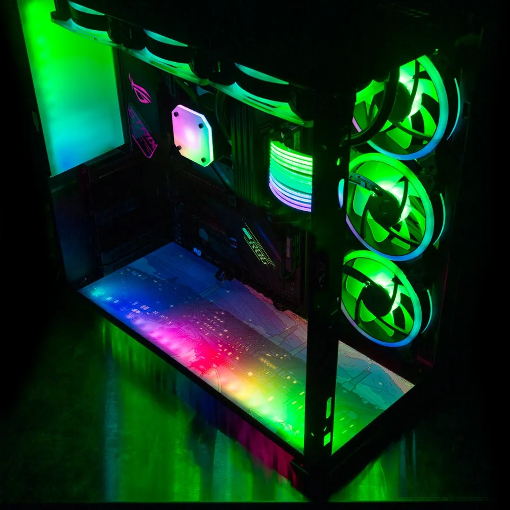 Sophie Lian Li O11 Dynamic and XL Castle Bottom Panel Plate Cover with Enhanced ARGB LED Lighting