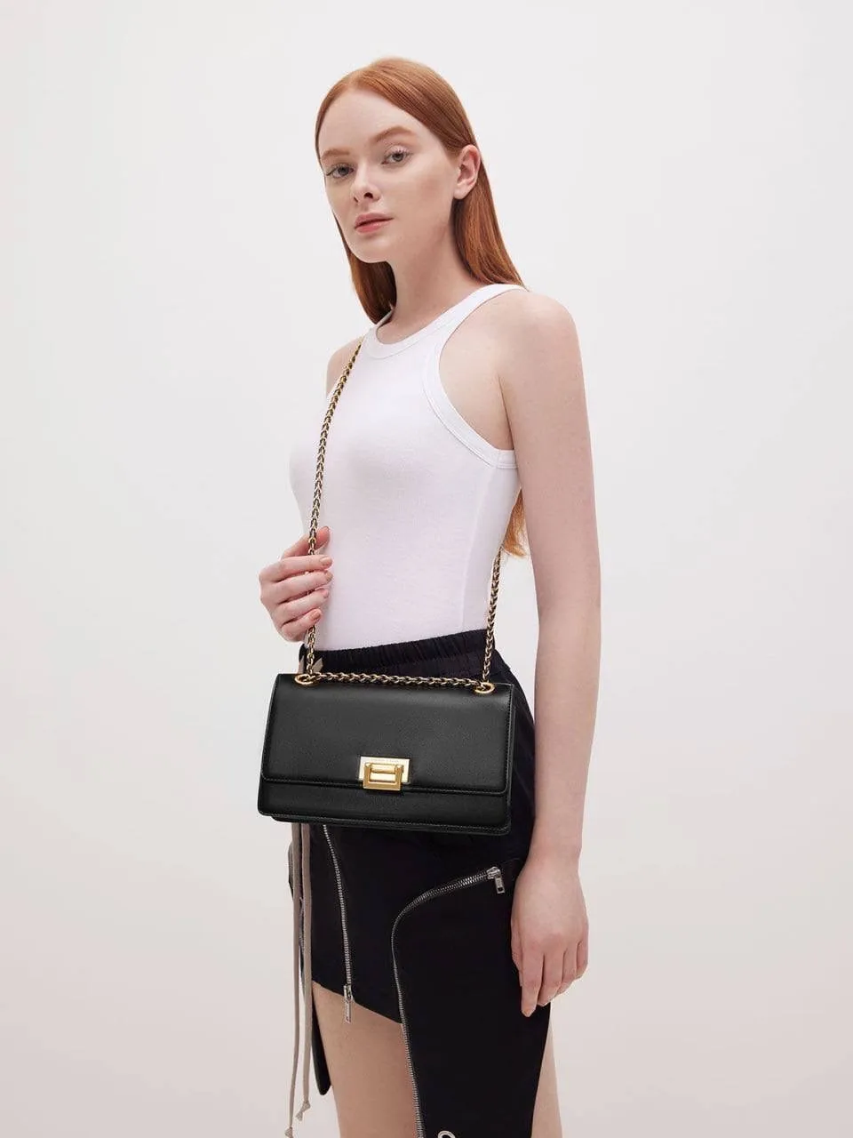Chain Handle Shoulder Bag