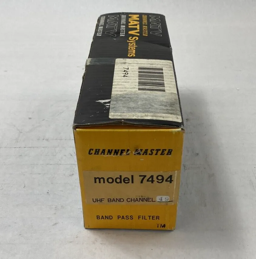 Channel Master MATV Systems Model 7494 Band Pass Filter UHF Band Channel 49