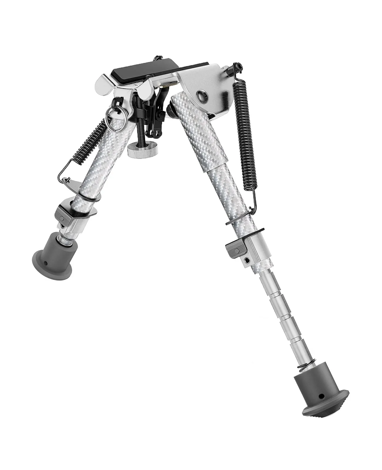 Cvlife 6-9 Inches Carbon Fiber Silver Bipod Picatinny Bipod with Adapter - Global