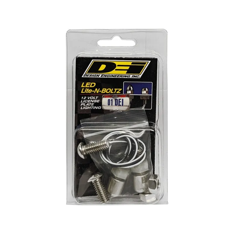 DEI Lite'N Boltz License Plate Bolt Kit - Dome Head - LED Lighted - Stainless - Polished (Set of 4)