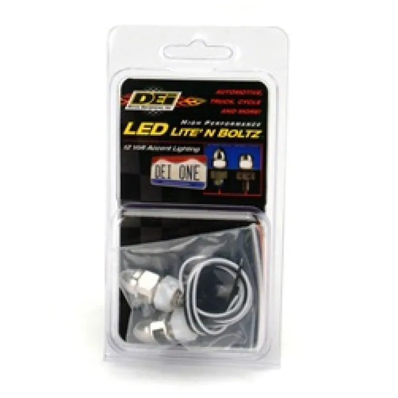 DEI Lite'N Boltz License Plate Bolt Kit - Dome Head - LED Lighted - Stainless - Polished (Set of 4)