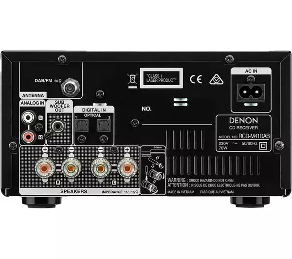 Denon DM41DAB DAB  Mini HiFi System Black