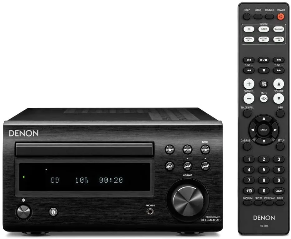 Denon RCDM41DAB DAB Hi-Fi Receiver with CD and Bluetooth, Black