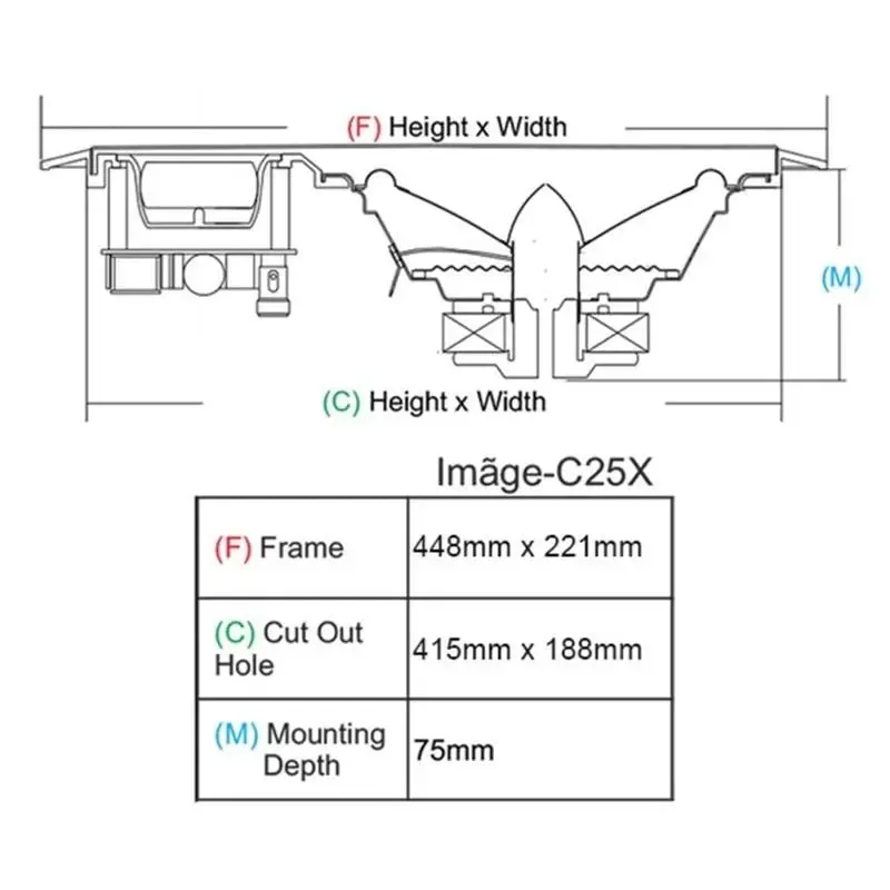 Earthquake Sound Image Center Channel   Pair 2-Way 8" In-Wall Speaker