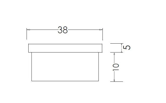 EURO 38mm DIA OFFSET FLAT END CAP