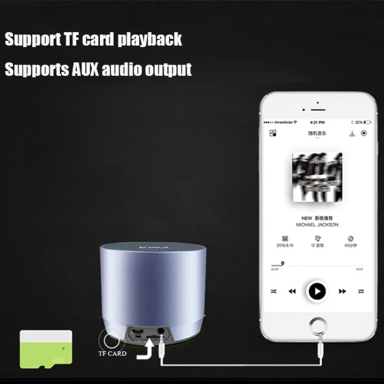 EWA A3 Compact 8W Waterproof Bluetooth Speakers with Enhanced Bass and 3D Stereo Sound