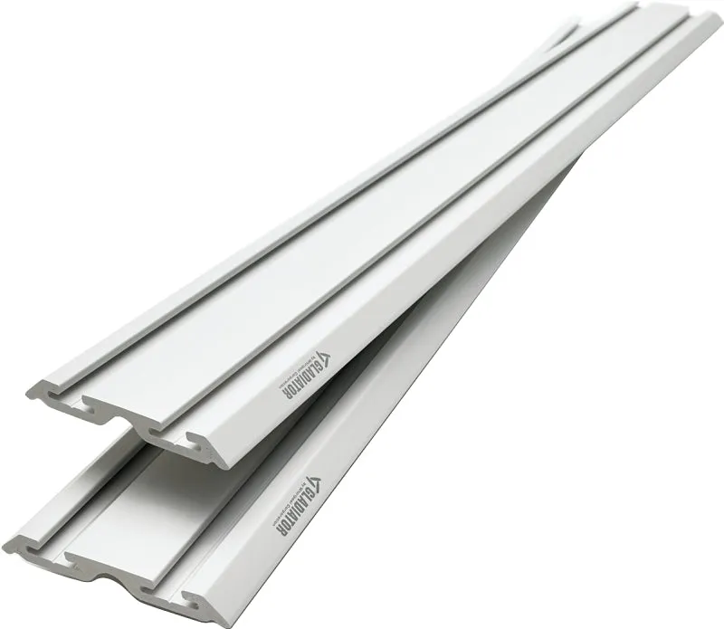 Gladiator GAWC042PZY Wall Channel, 75 lb, PVC, Gray, 48 in L, 6 in W :PK2: QUANTITY: 1