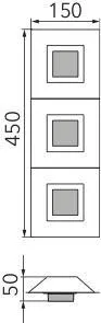 Grossmann BASIC Three Lamp Wall / Ceiling Light - Colour Options