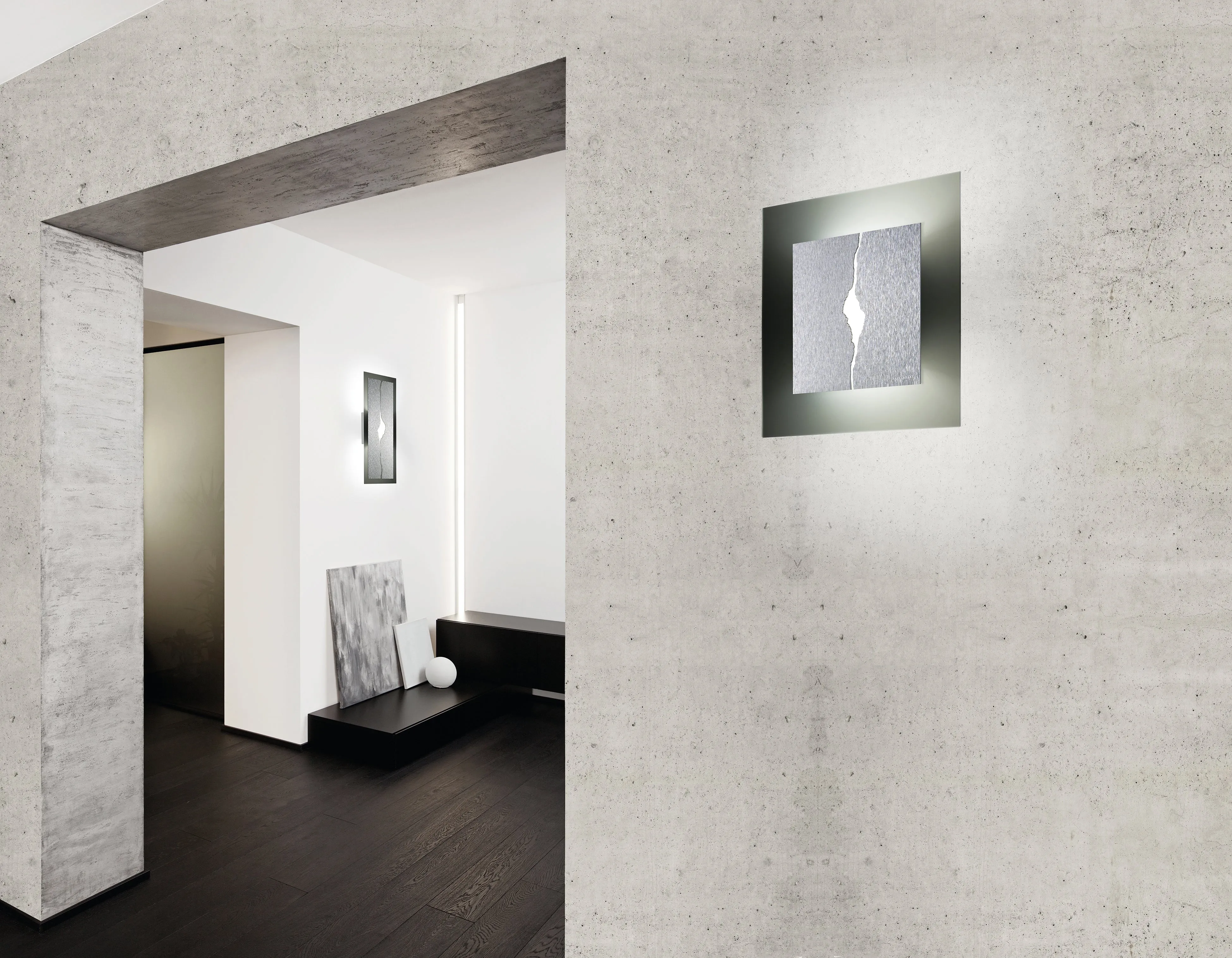 Grossmann Canyon Square Wall Light In Aluminium - ID 9546