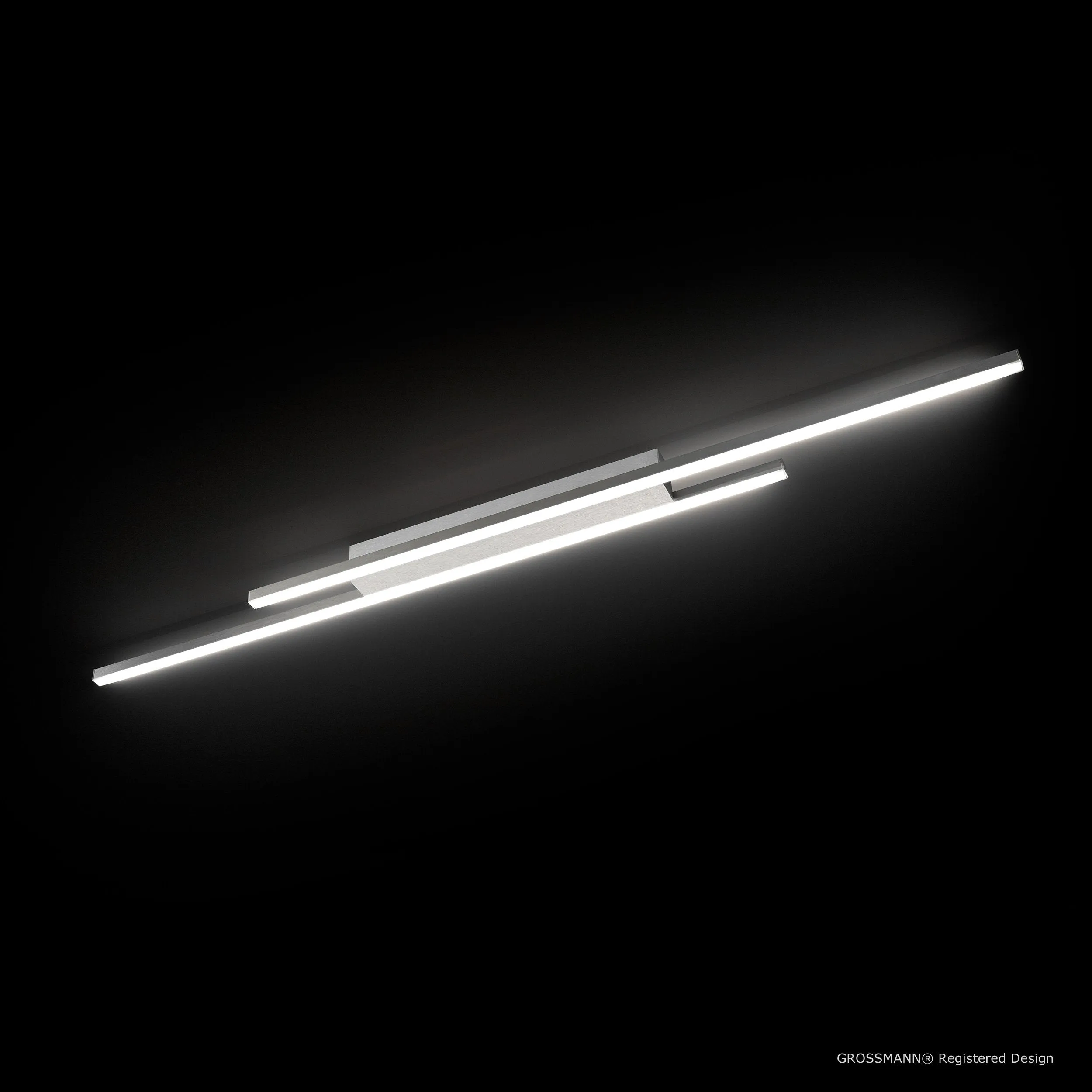 Grossmann Forte Large 2 Lamp Ceiling Light In Aluminium - ID 6738