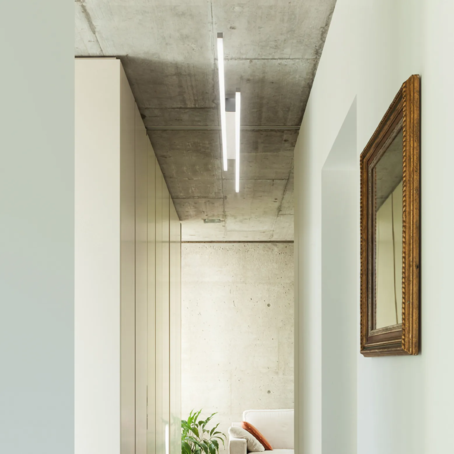 Grossmann Forte Large 2 Lamp Ceiling Light In Aluminium - ID 6738