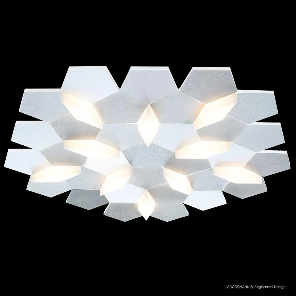Grossmann Karat Large Wall / Ceiling Light In Aluminium - ID 6717