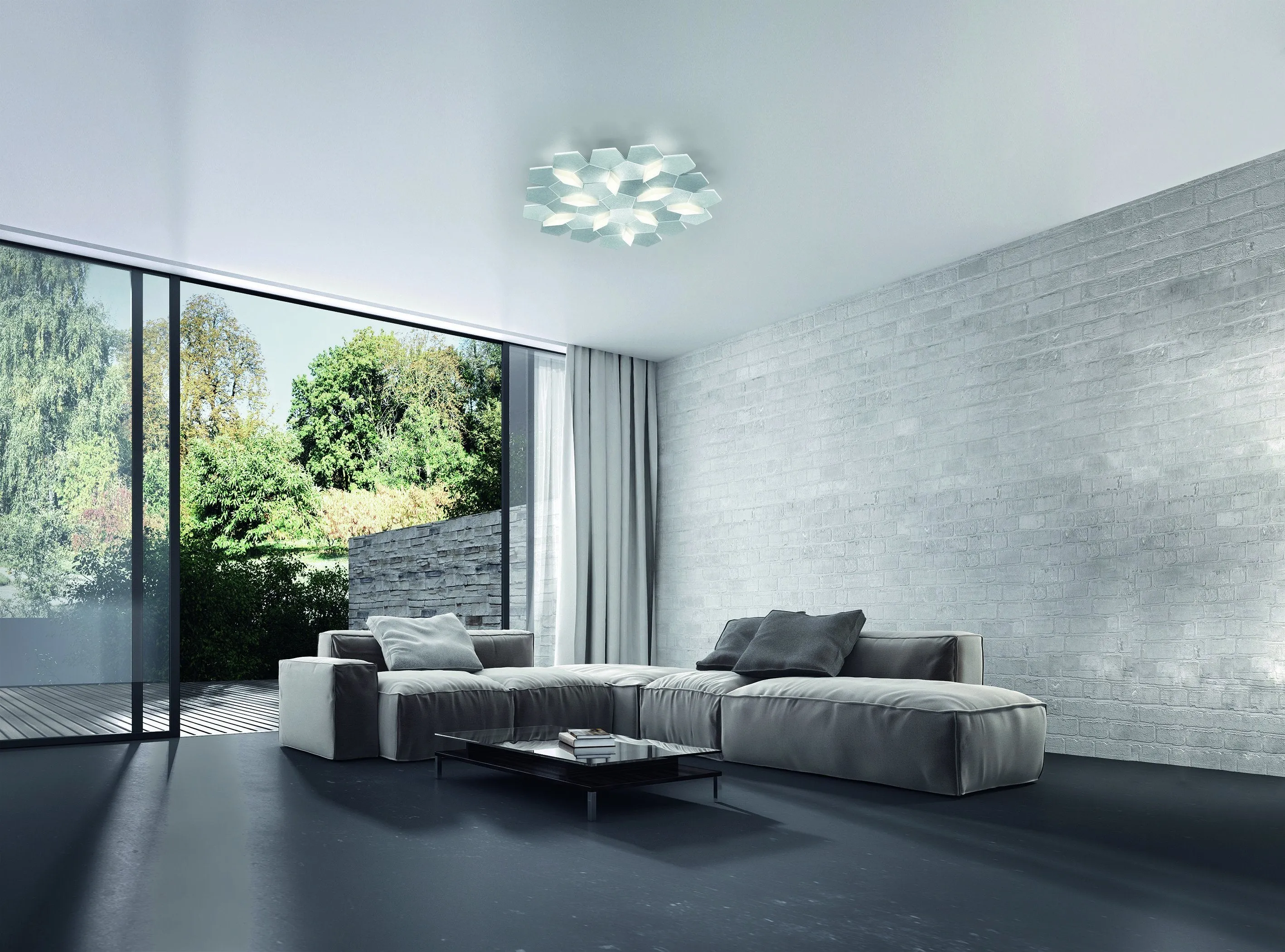 Grossmann Karat Large Wall / Ceiling Light In Aluminium - ID 6717