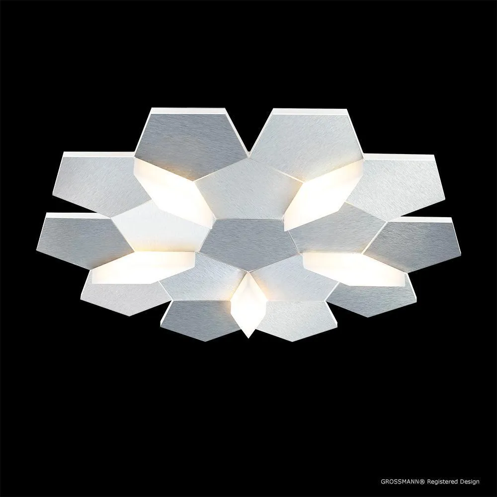 Grossmann Karat Medium Wall / Ceiling Light In Aluminium - ID 6663