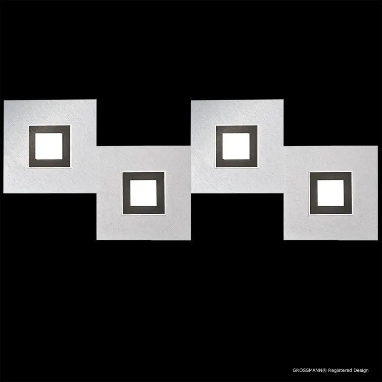 Grossmann KARREE Aluminium Four Lamp Wall / Ceiling Light - Colour Frame Options