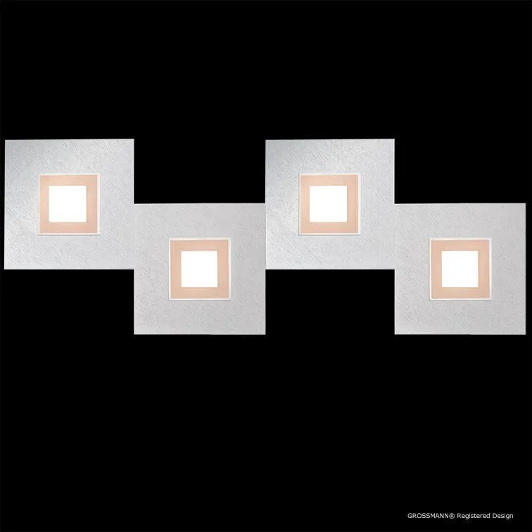 Grossmann KARREE Aluminium Four Lamp Wall / Ceiling Light - Colour Frame Options