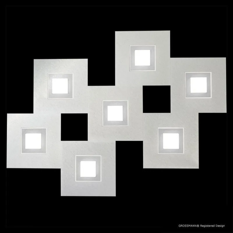 Grossmann KARREE Aluminium Seven Lamp Wall / Ceiling Light - Colour Frame Options