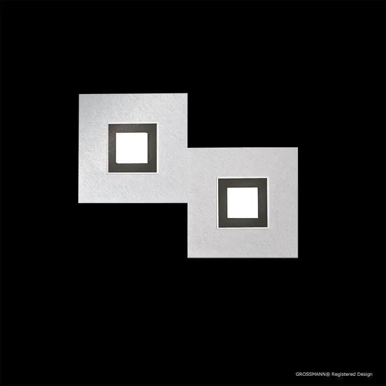 Grossmann KARREE Aluminium Two Lamp Wall / Ceiling Light - Colour Frame Options