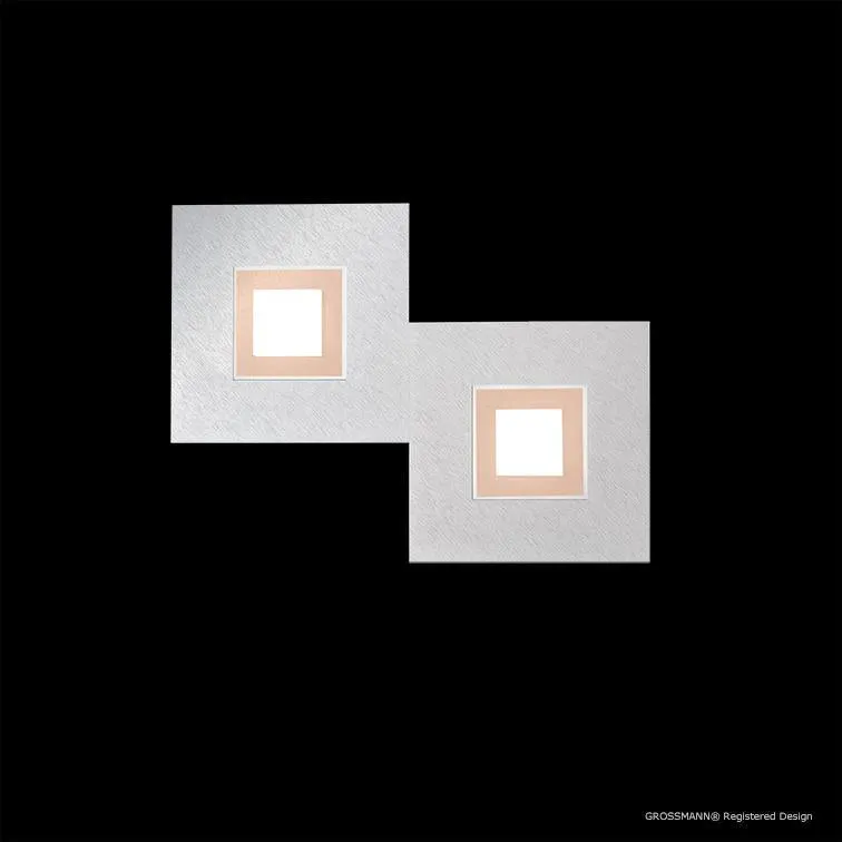 Grossmann KARREE Aluminium Two Lamp Wall / Ceiling Light - Colour Frame Options