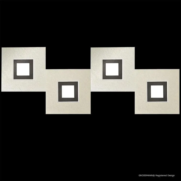 Grossmann KARREE Pearlescent Four Lamp Wall / Ceiling Light - Colour Frame Options
