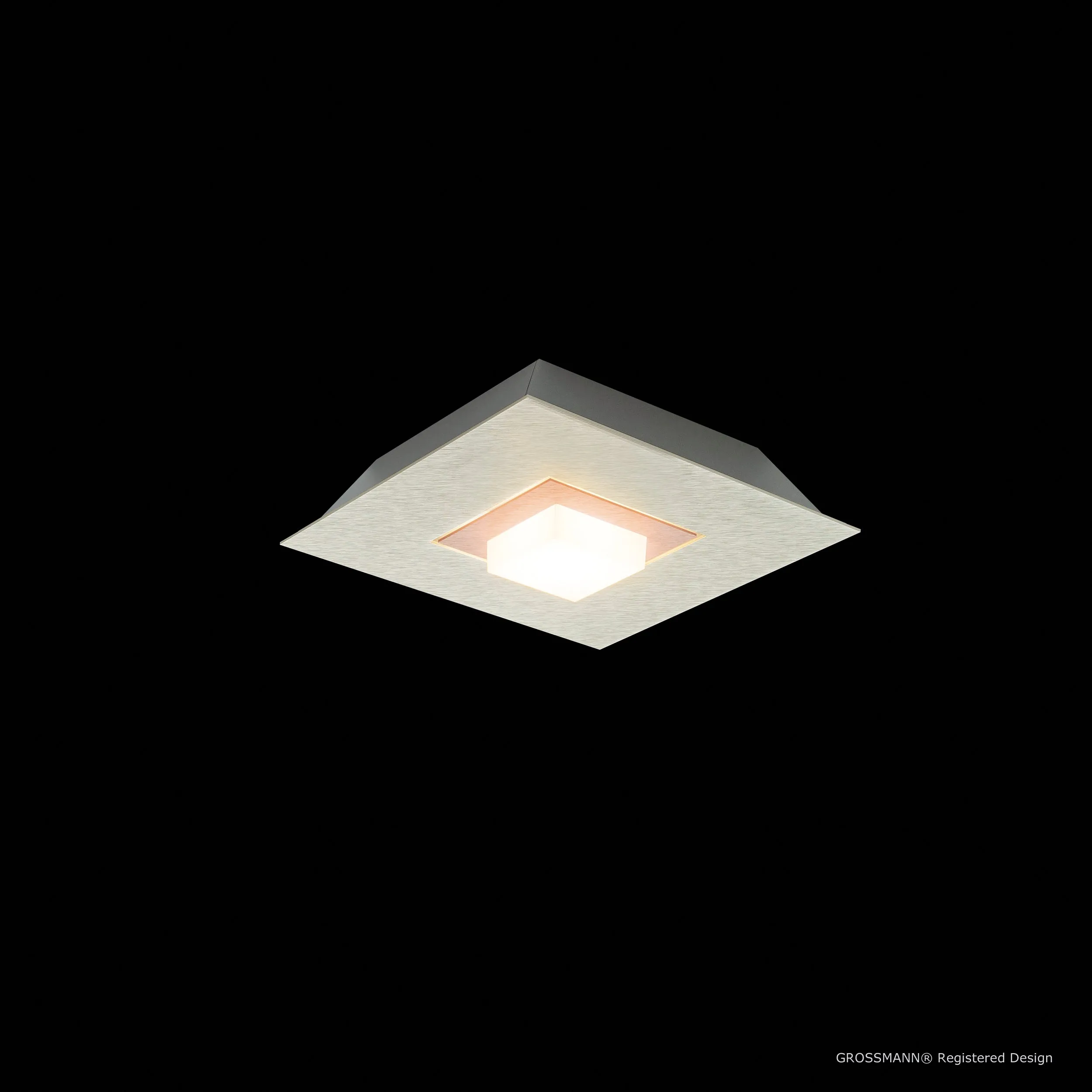 Grossmann KARREE Pearlescent One Lamp Wall / Ceiling Light - Colour Frame Options