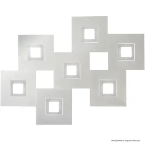 Grossmann KARREE Pearlescent Seven Lamp Wall / Ceiling Light - Colour Frame Options