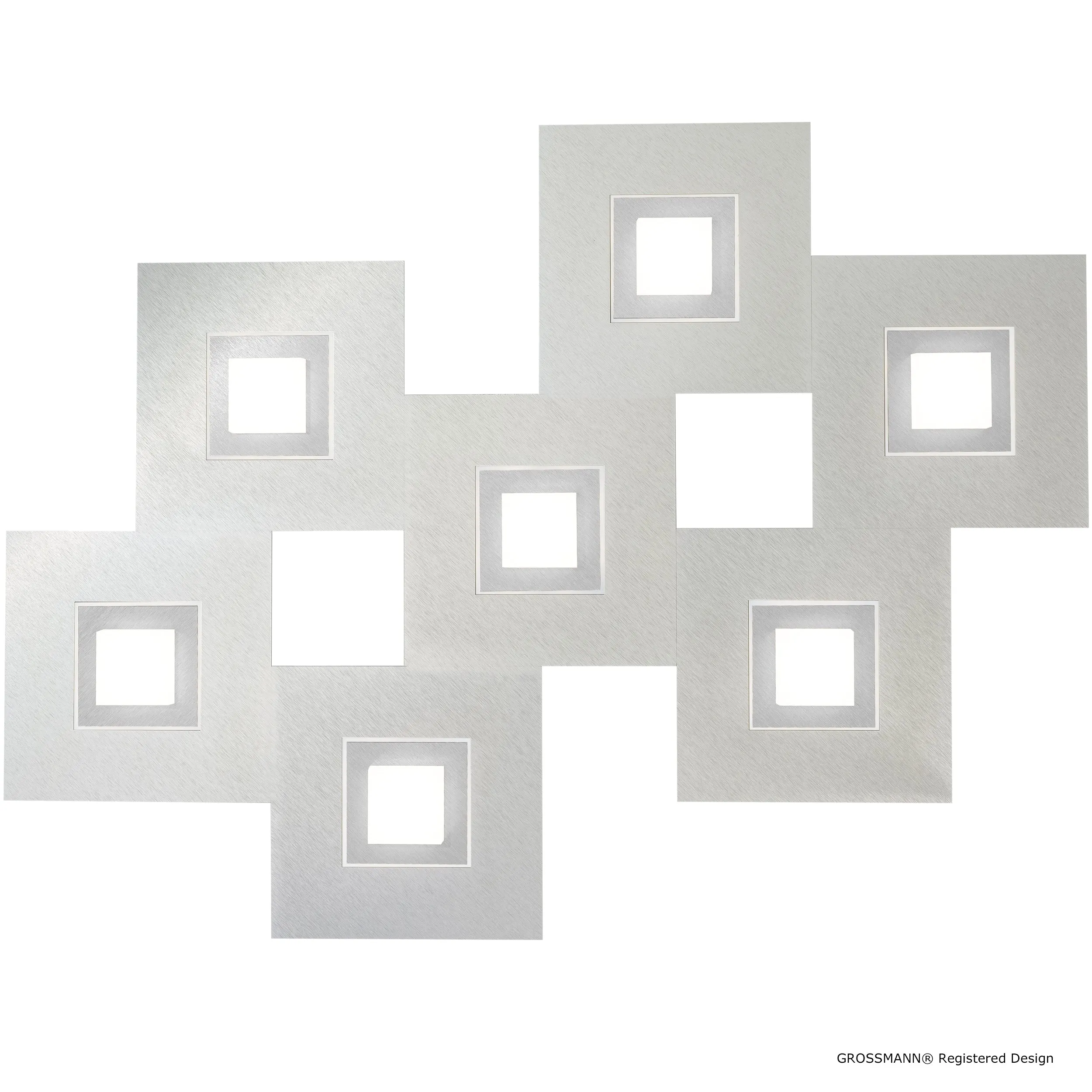 Grossmann KARREE Pearlescent Seven Lamp Wall / Ceiling Light - Colour Frame Options